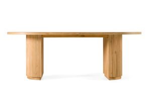 Jacobson - Modern Natural Acacia Oval Large Dining Table