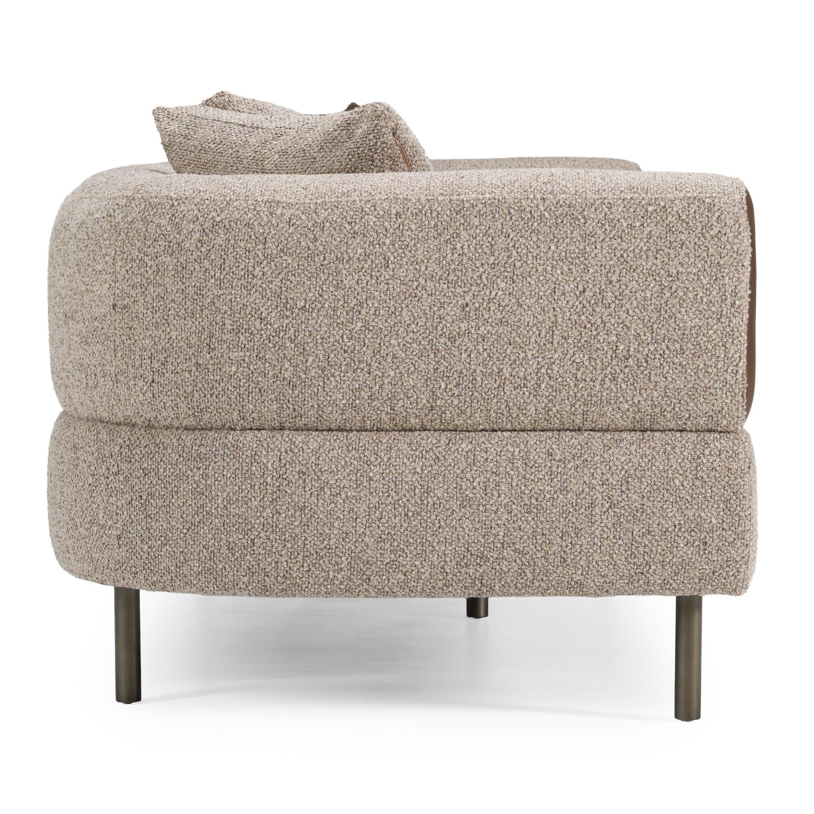 Plume - Modern Brown Fabric Sofa - Image 2
