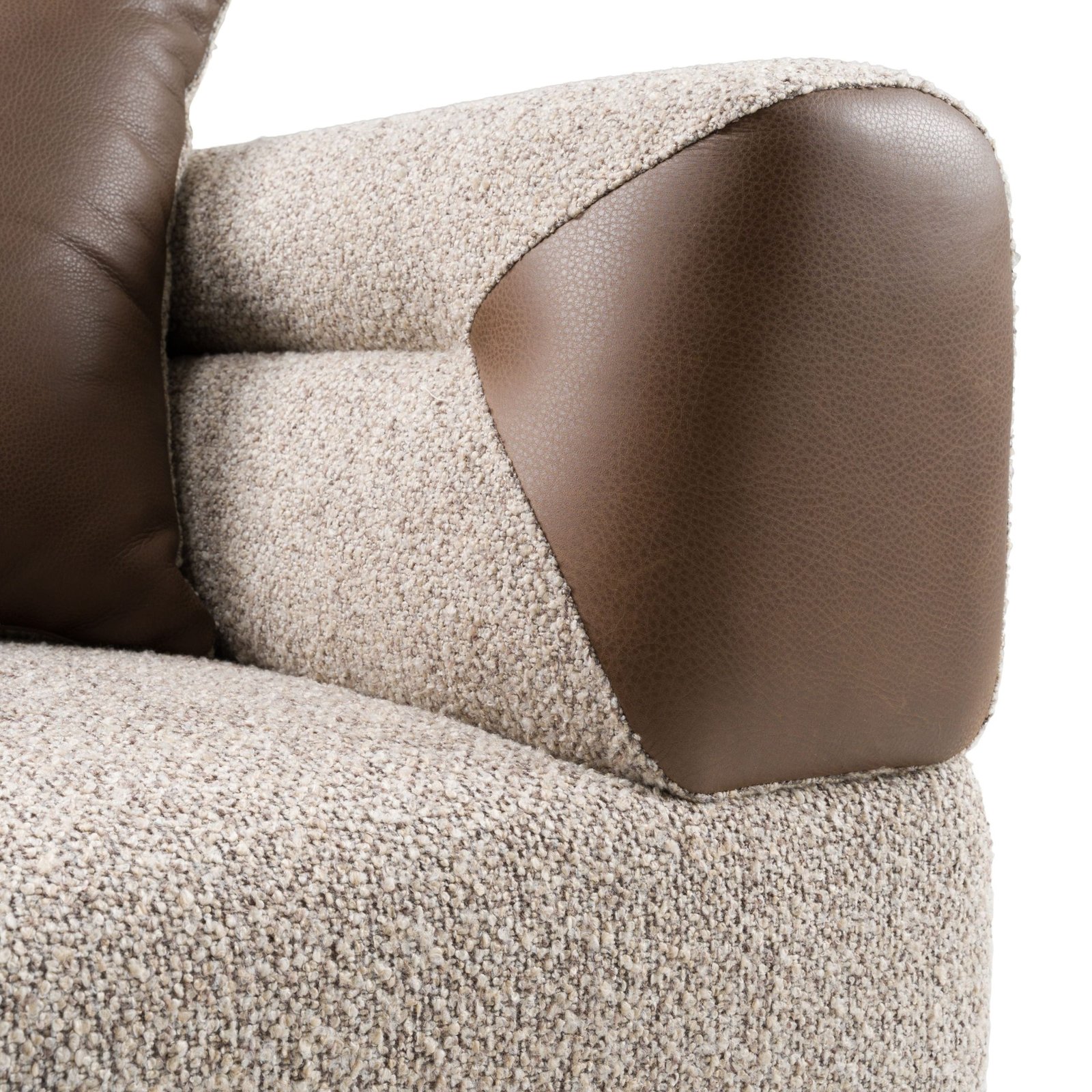 Plume - Modern Brown Fabric Sofa - Image 4