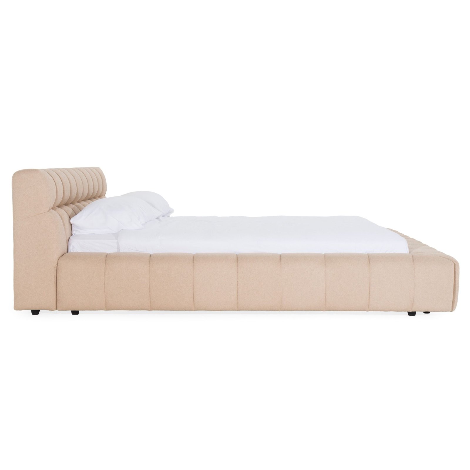 Tyree - Modern Tufted Sand Fabric Bed - Image 4