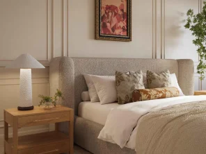 Babette Tan Boucle Bed