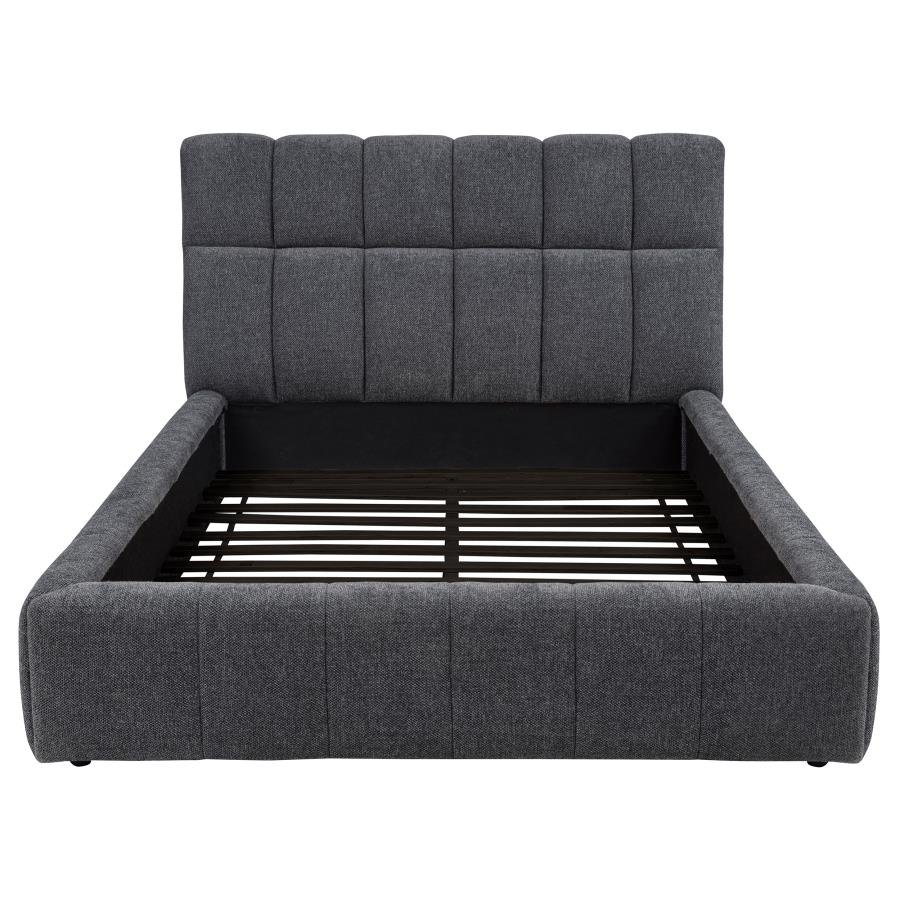 Nollet 48-inch Upholstered Queen Panel Platform Bed Gre - Image 2
